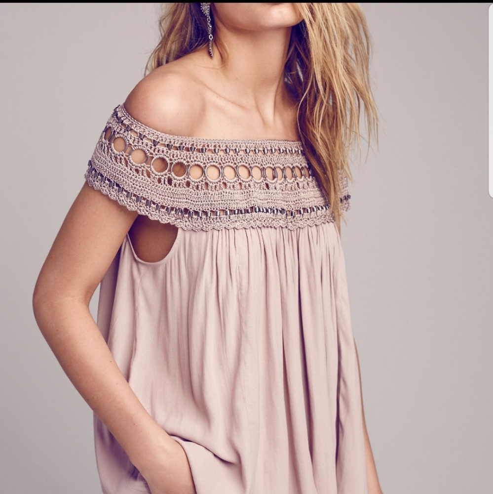 Nwt! Free people crochet boho blouse